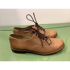 Frye Paige Oxford 74425 Light Brown Leather Lace Up Oxford Flats Shoes 8B